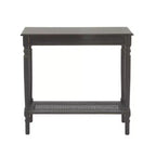 Table console rectangulaire traditionnelle en bois, noire