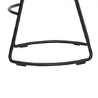 Tabouret de bar à selle en bois, marron et noir
