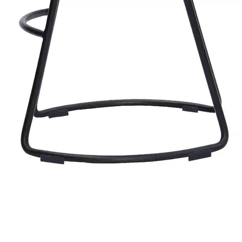 Tabouret de bar à selle en bois, marron et noir