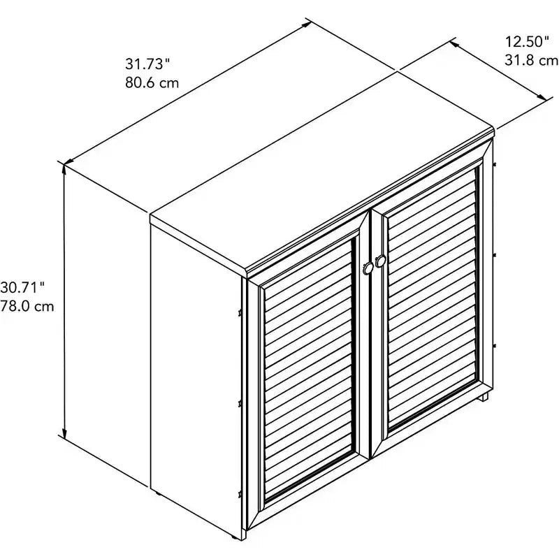 Meuble de rangement bas Fairview avec portes