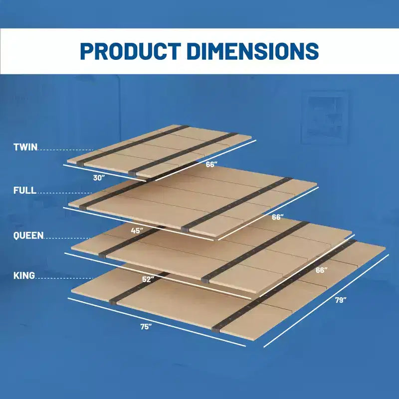 Sommier pliant, Bunkie Board et planche de soutien de lit pour minimiser le lit, idéal pour un lit de jour, un lit gigogne, un lit superposé