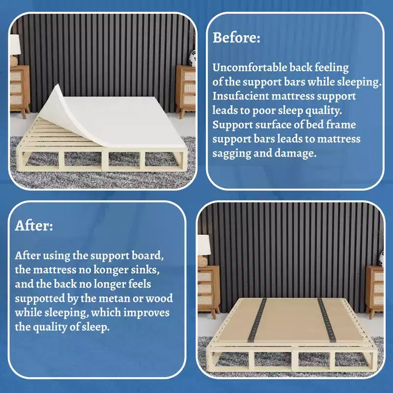 Sommier pliant, Bunkie Board et planche de soutien de lit pour minimiser le lit, idéal pour un lit de jour, un lit gigogne, un lit superposé